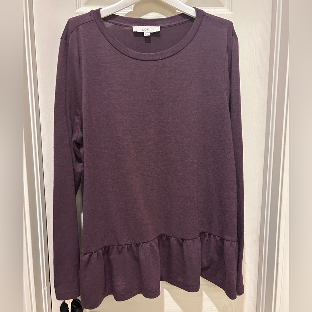 Loft Purple Long Sleeve Women's Lightweight Sweater